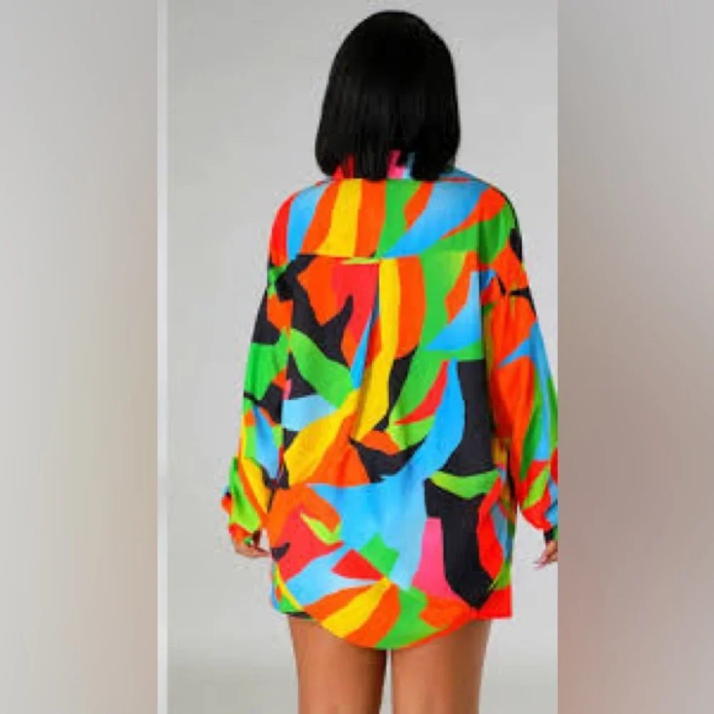 Vibrant Abstract Two-Piece Set